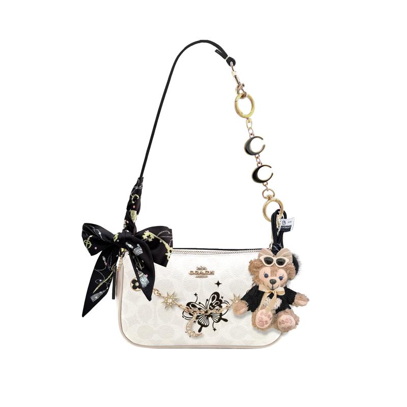 

COACH shoulder bag [Customized bag] Nolita 19 Spinning Moon Hand-painted Princess Style Literary Starry Night Song basic package (bag + dust bag) коричневий