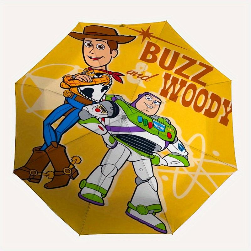Buzz Lightyear,Woody Automatic Opening and Closing Umbrella - 8-rib Reinforced Folding Design, Lightweight and Portable, Suitable for Daily
