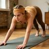 Sportliches Stirnband, schnelltrocknend, schweißabsorbierend, einfarbig, hochelastisch, für Yoga, Pilates, Laufen, rutschfest