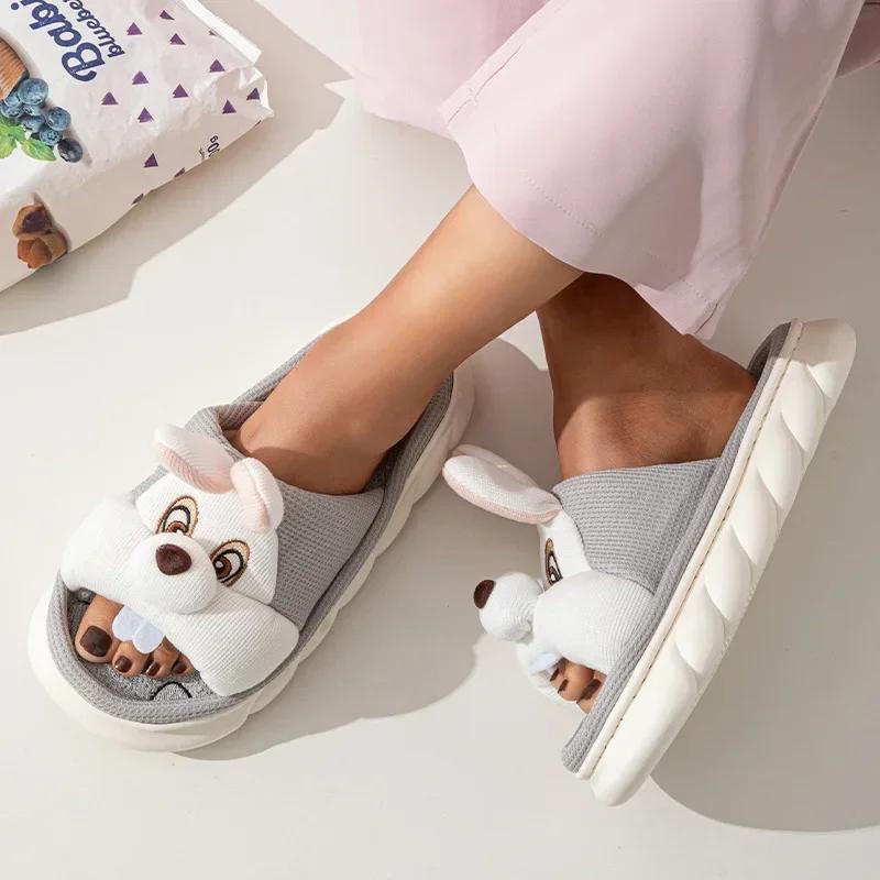 Mode Lässige Plateau-Slipper Damen Zuhause Niedlich Cartoon Hase Designer Schuhe Mädchen Flach Mode Beliebt Indoor Slipper Damen Offene Zehen