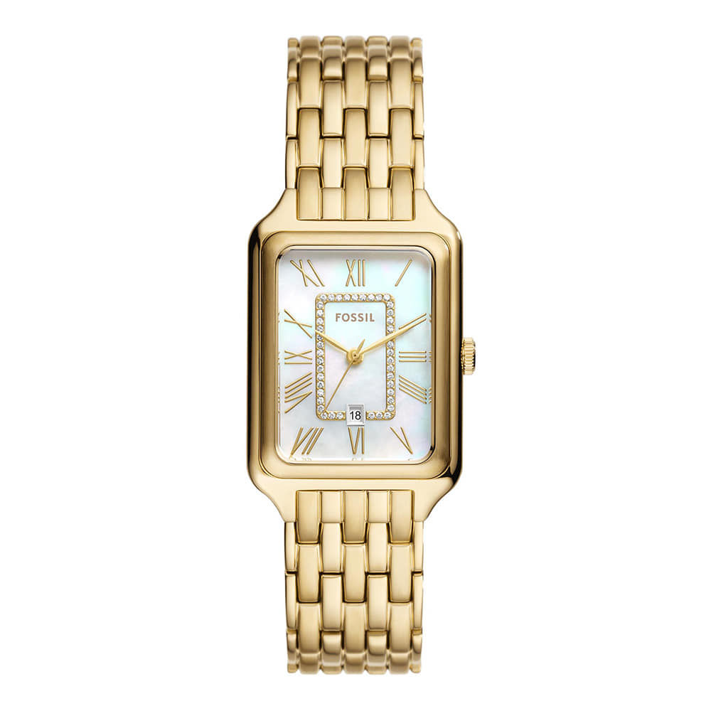 Paseul Es5304 (Raquel) Raquel Mother-Of-Pearl Square Women'S Metal Watch