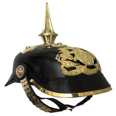 Niemiecki Pruski Hełm Pickelhaube, Cesarski Hełm z Kolcem Noszalny dla Dorosłych Prezent