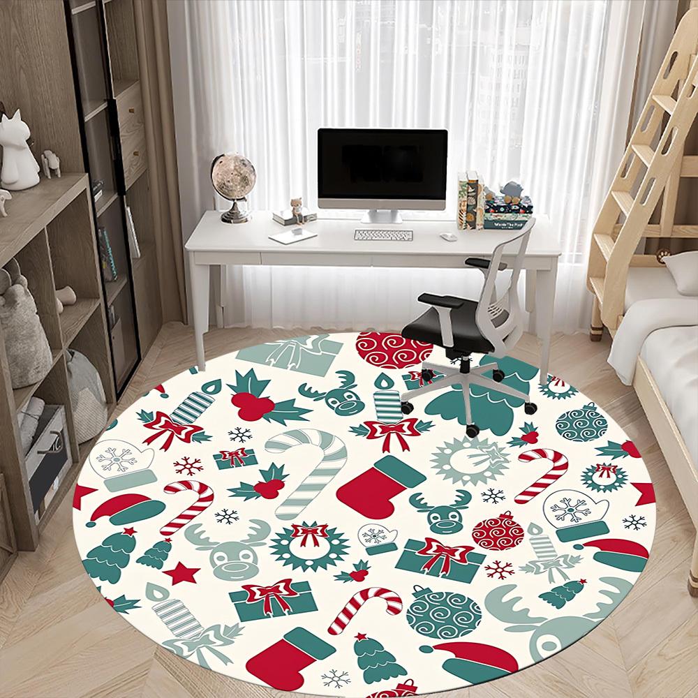 1pc Christmas Decorations Carpet for Office, Non-slip, Soft and Durable Office Rug, Perfect for Office yy260128096