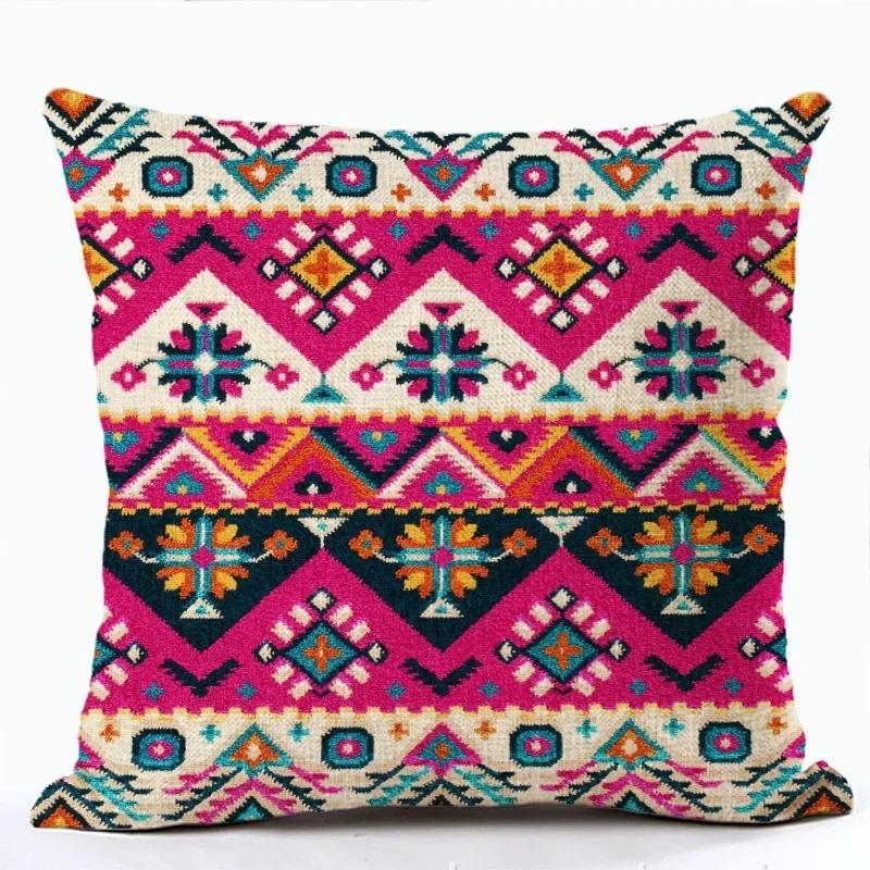 Geometric Home Decor Moroccan Ethnic Bohemian Cushion Cover Office Sofa Pillow Cover Outdoor Camping Hug Pillow Cover