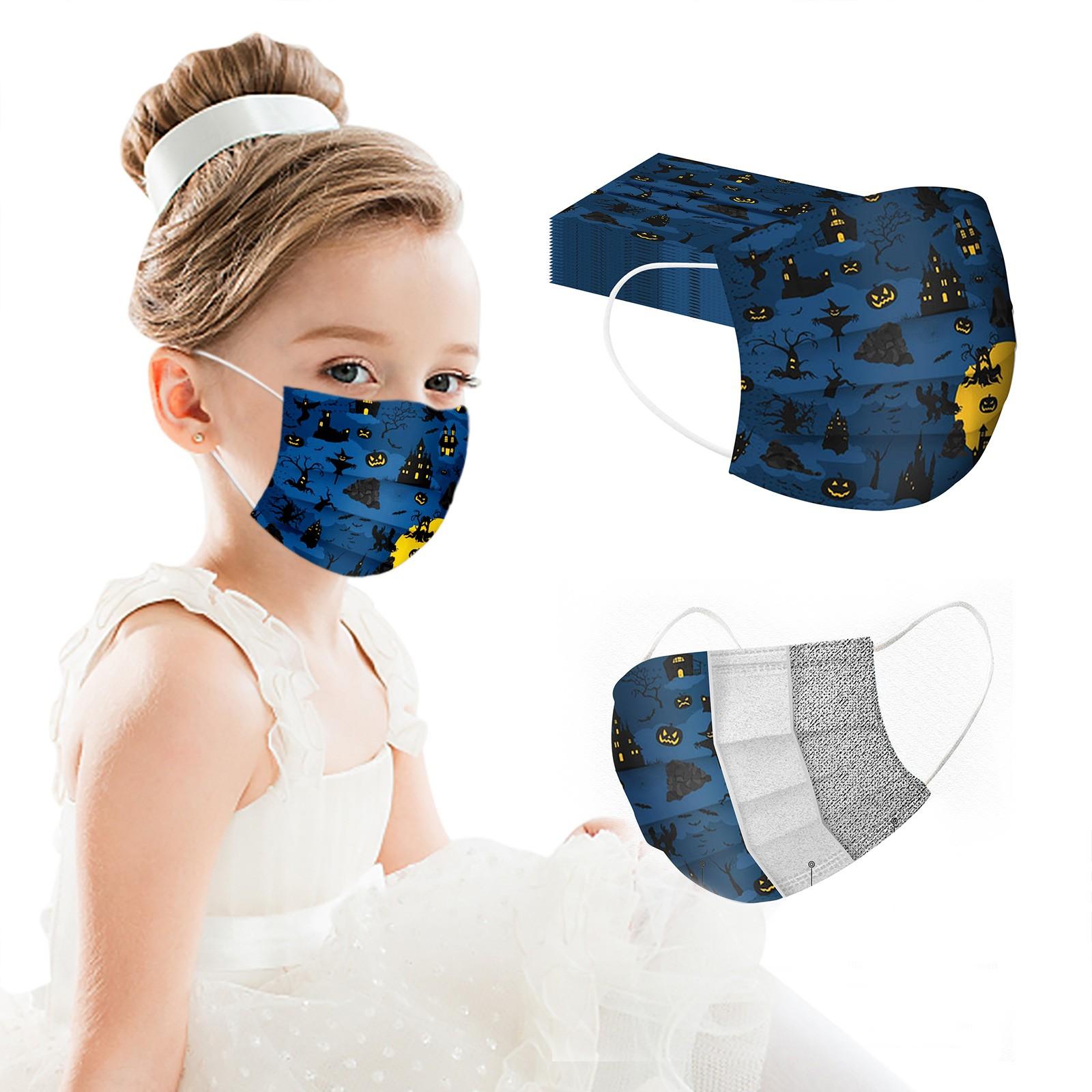 

Children s Cartoons Halloween Mask Disposable Face Mask Ear Loop 10PCS