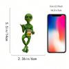 Alien Funny Resin Figurine UFO Indoor Outdoor Garden Novelty Decor Statue Home Ornament Green 12cm