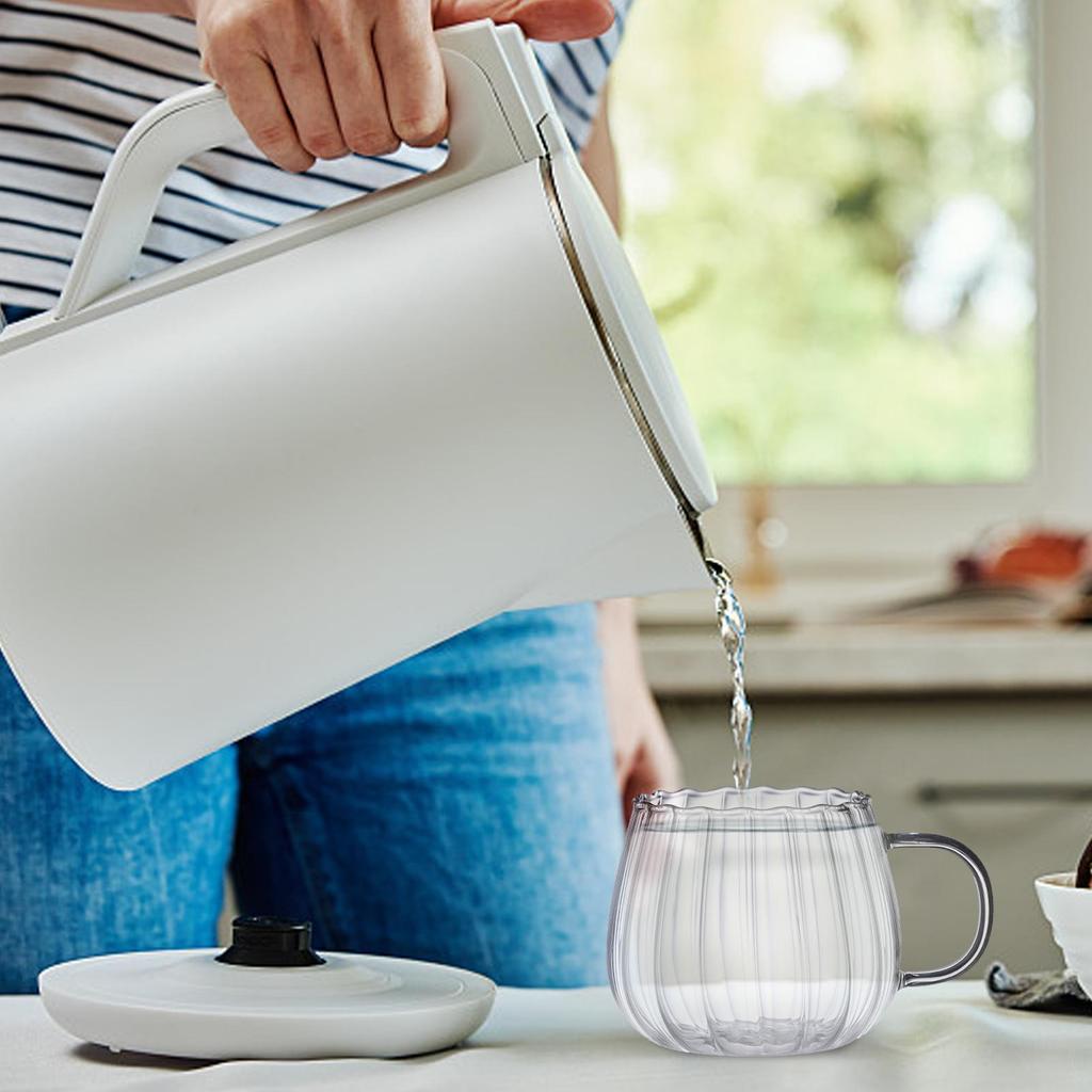 Niedlicher Einzel-Kürbis-Glasbecher Kaffeebecher mit Henkel Großvolumige Glasbecher Teetasse Niedliche Geburtstagsgeschenke für Teeliebhaber