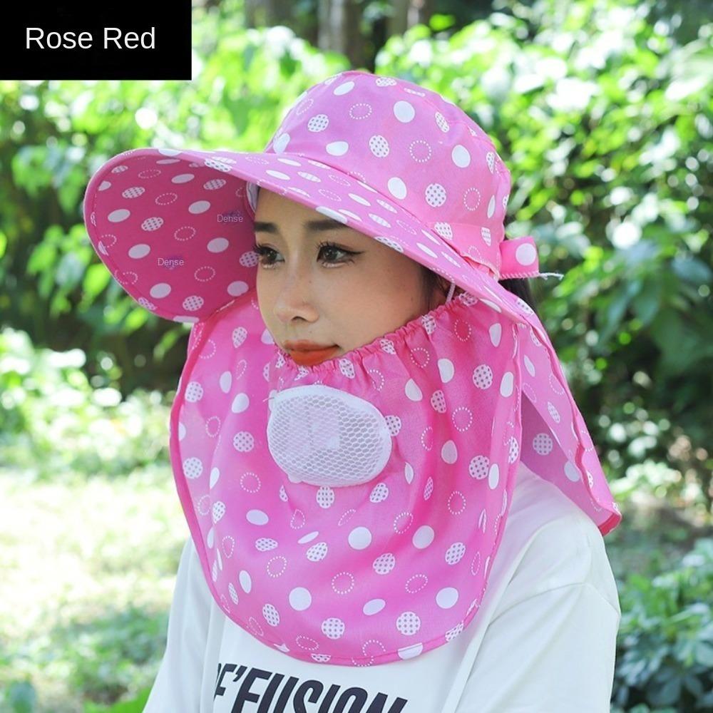 Anti-UV Bucket Hat Face Neck Protection Women's Ponytail Hat New Beach Cap  Outdoor Sports