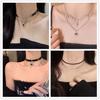 Punk Personalized Star Pendant Black PU Leather Chain Necklace For Women Girl Trend Rock Charm Neck Charm Jewelry Accessories