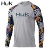 Costum de pescuit HUK transfrontalier pentru bărbați, de vară, UPF + 50, mătase de gheață, respirabil și cu uscare rapidă, cu glugă, cu mâneci lungi, costum de pescuit Luya