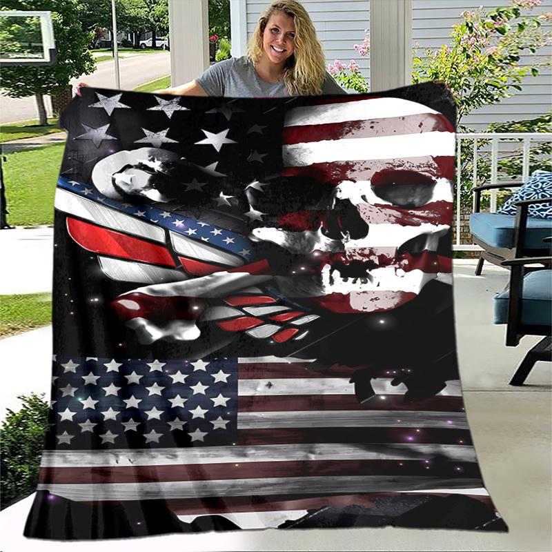 1pc Artistic American Flag blanket, al season lightweigh Poster blanket home office outdoor nap multifunc Poster blanketional blanket
