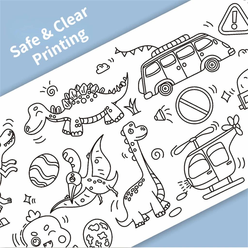 Kinder-Zeichenrolle, DIY-Malpapierrolle, Farbfüllpapier, Schriftrolle, Papierschnitt für Kinder, Malen, Lernspielzeug