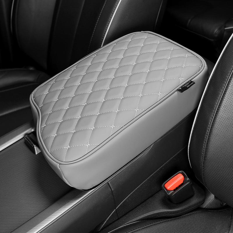 Car Interior Accessories Centre Console Armrest Box Pad & Protective Cover Black Leather Material For Hyundai Palisade -2025