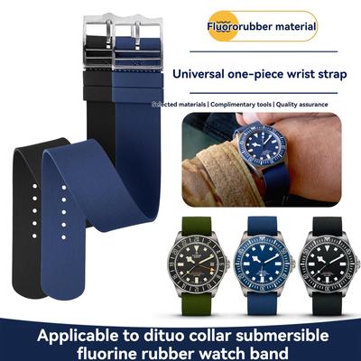 22mm Fluorelastomer Uhrenarmband für TUDOR FXD/Pelagos/1958 Serie - Weiches Taucheruhrband mit versteckter Schließe & integriertem Design