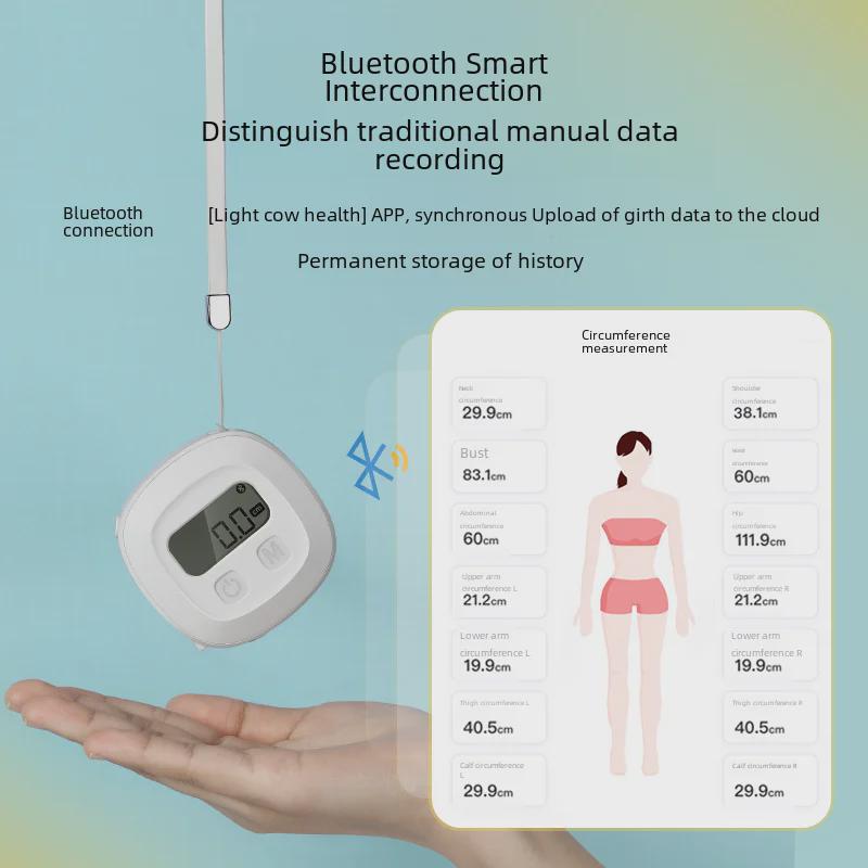 

Yunkangbao Bluetooth Smart кожаная линейка для измерения высоты и окружности