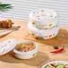 BaiJie Persimmon Design Ceramic Steaming Bowl with Lid