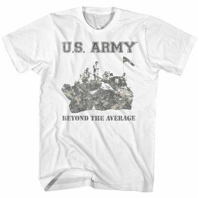 Armee Jenseits des Durchschnitts Weißes Erwachsenen T-Shirt Herren Damen T-Shirts Oberteil