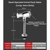 1Set G1/2 Thread Brass Urinal Flush Valve Manual Press Type Delayed Flushing Toilet Switch Copper With Stainless Steel Pipe