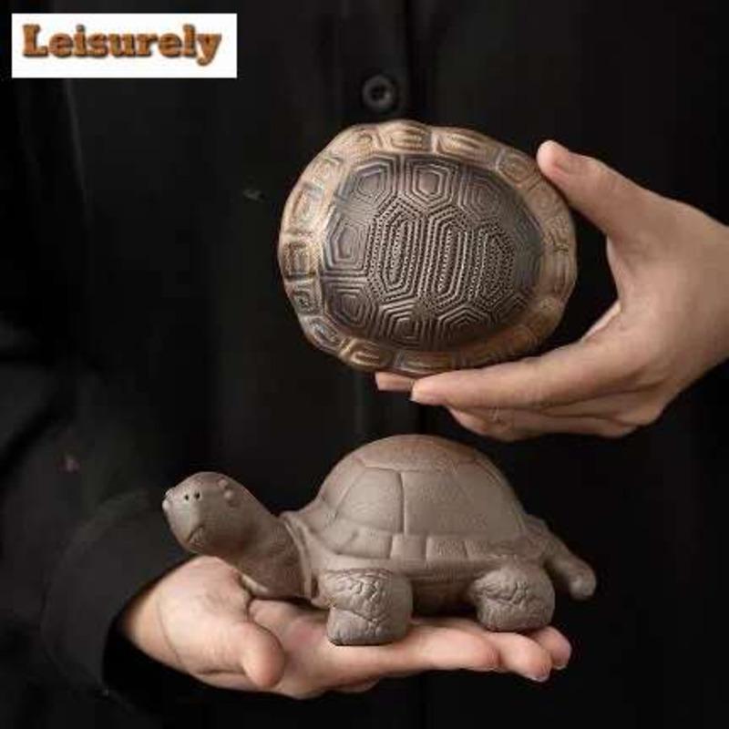 Japansk Förgyllt Järn Glaserad Keramik Teavdelare Infuser Antik Sköldpadda Tesil Tekokare Te Filter Kinesiskt Teset Gåva