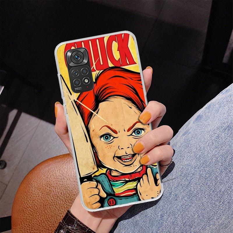 Chucky Kinderspiel Handyhülle für Xiaomi Redmi Note 15 14 13 12S 12 11 Pro Plus 14S 11S 11E 10 10S 11T 5G Personalisierte Hülle