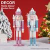 Nutcracker King Figurine German Style Hand-Painted Collectible Christmas Decorations for Mantel Shelf Office Xmas Gift Friends