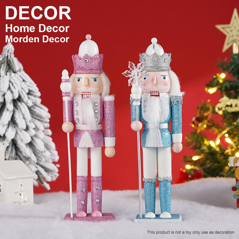 

Nutcracker King Figurine German Style Hand-Painted Collectible Christmas Decorations for Mantel Shelf Office Xmas Gift Friends