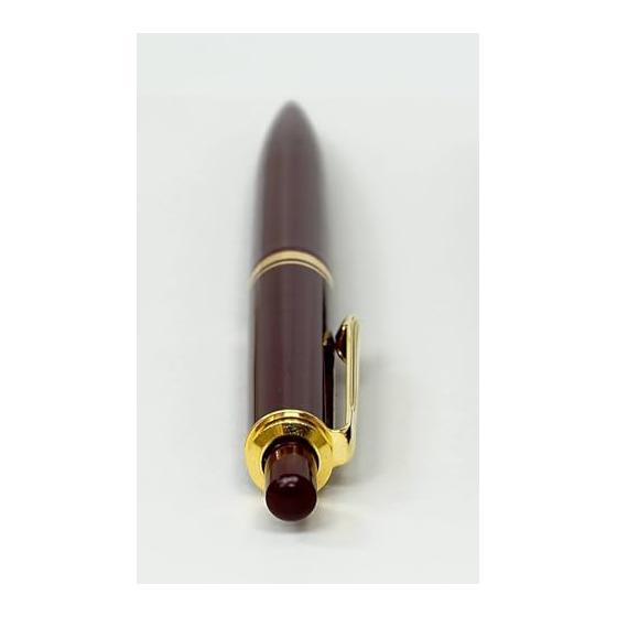 Recycled Leather Mini Notebook Cover (Brown) with Fabric Pen Case (Red) and Euro-Style Brass Parts Knock-Type Mechanical Pencil Set (Red)