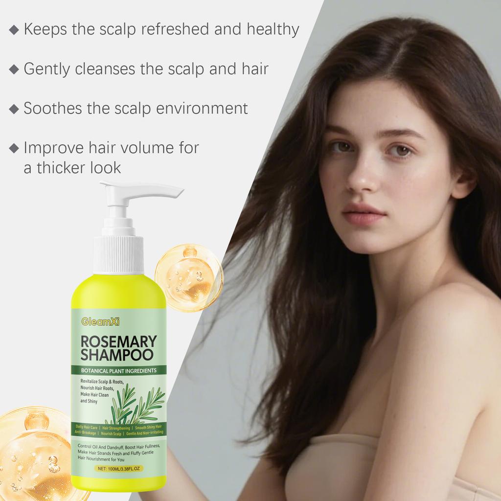 Bio šampon a kondicionér s rozmarýnem pro objem, zahuštění, posílení, kontrolu mastnoty, výživu a vyhlazení vlasů