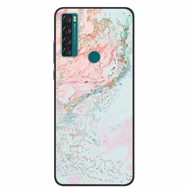 For TCL 20 R 5G Case Marble Silicone TPU Soft Phone Back Cover Case For TCL 20R 5G Funda Bumper Protector Capa Shockproof Coque