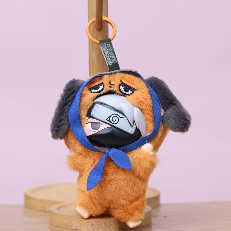 Naruto Tailed Beast Series Plush Toys Cute Sasuke Sakura Vinyl Dolls Kawaii Gaara Hinata Kakashi Bag Keychains For Birthday Gift