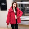 Cotton-padded Women's Short Loose Bread Clothes New Autumn and Winter Joker Hooded Cotton-padded Jacket Coat