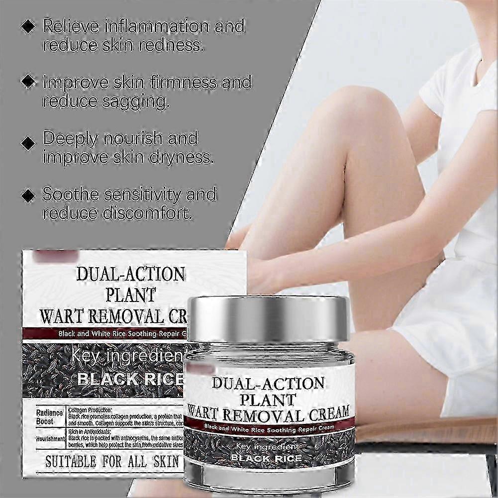 Skin Tags Removal Cream, Black Rice Exfoliating Treatment for Women & Men, Dual - Action Exfoliation & Brightening