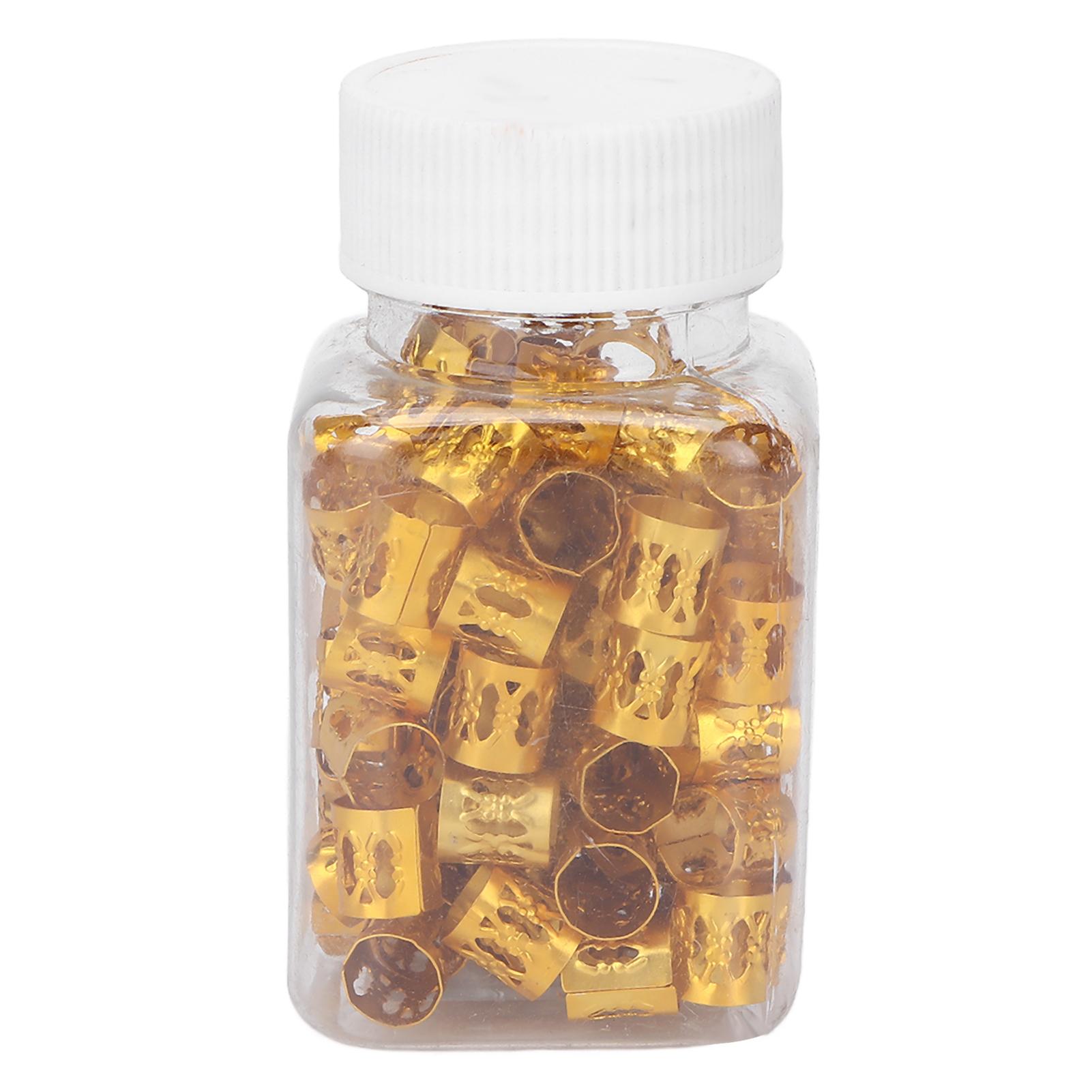 

100Pcs Hair Dreadlocks Beads Fashion Trend Hollow Resist Oxidation Sufficient Quantity Hair Braiding Tubes for Home