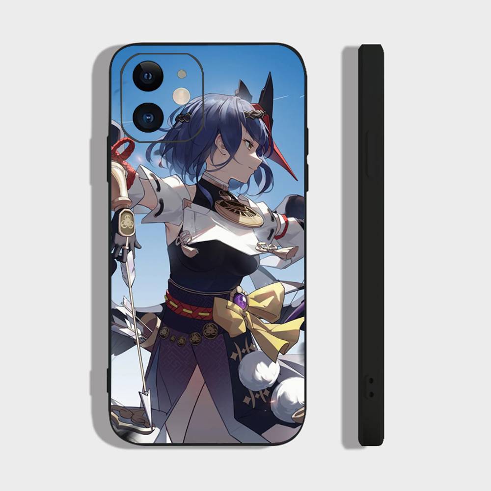 

Kujo Sara Animation G-Genshin I-Impact Phone Case For IPhone 17 Air 16 15 14 13 Pro Max 11 12 Black Silicone Cover IPHONE 13PRO