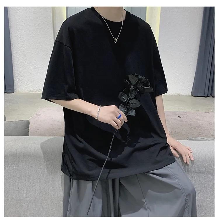 Maglietta estiva da uomo e da donna in 100% cotone, a maniche corte, ampia, casual, basica, girocollo, tinta unita, oversize