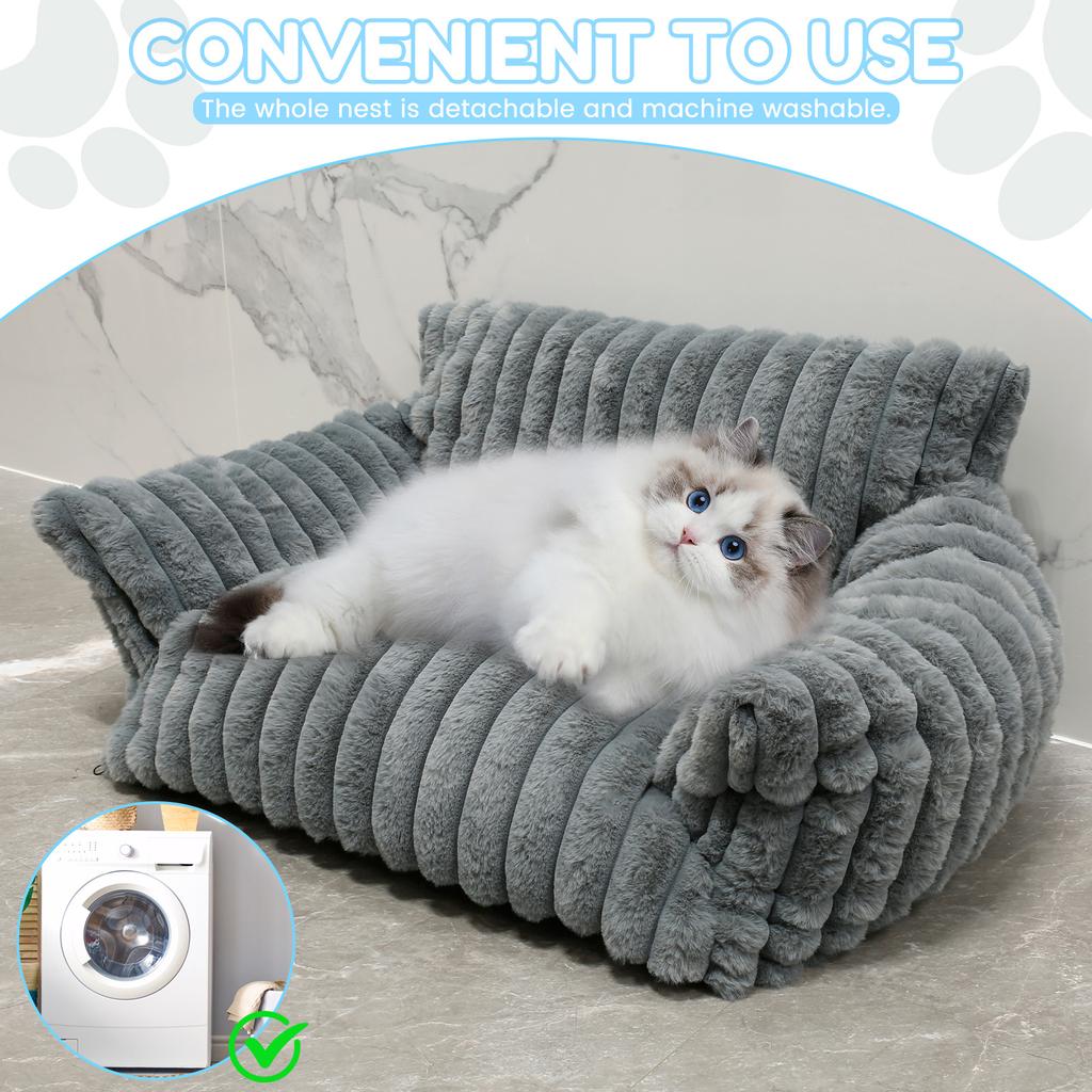 Bed Cats Sofa Winter Warm Cat Nest Pet Bed for Small Dogs and Cats and Small Animals House Comfortable Pet Sofa Cat Accessories