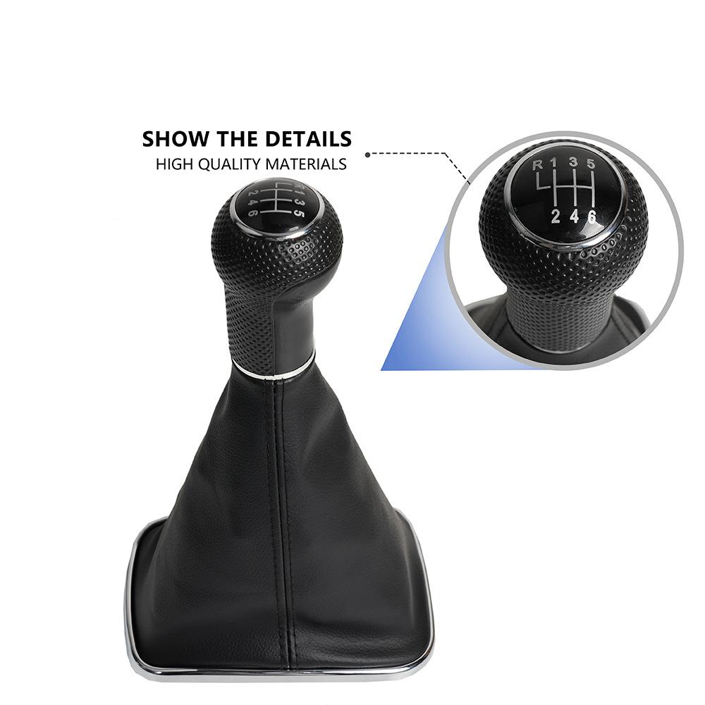 New Car 5/6 Speed 12mm Gear Shift Knob Lever Shifter Gaiter Boot for Volkswagen VW Golf Bora Jetta GTi MK4 Interior Accessories