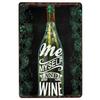 Retro Wine Metal Sign Plaque Vintage Whiskey Painting Perfect for Bar Restaurant Club Man Cave Wall Decor