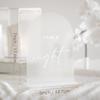 Frosted Arched Wedding Table Numbers 1-10 with Stands, 5x7 Inch Acrylic Arch with White Numbers, 3D Acrylic Table Numbers for Wedding Reception
