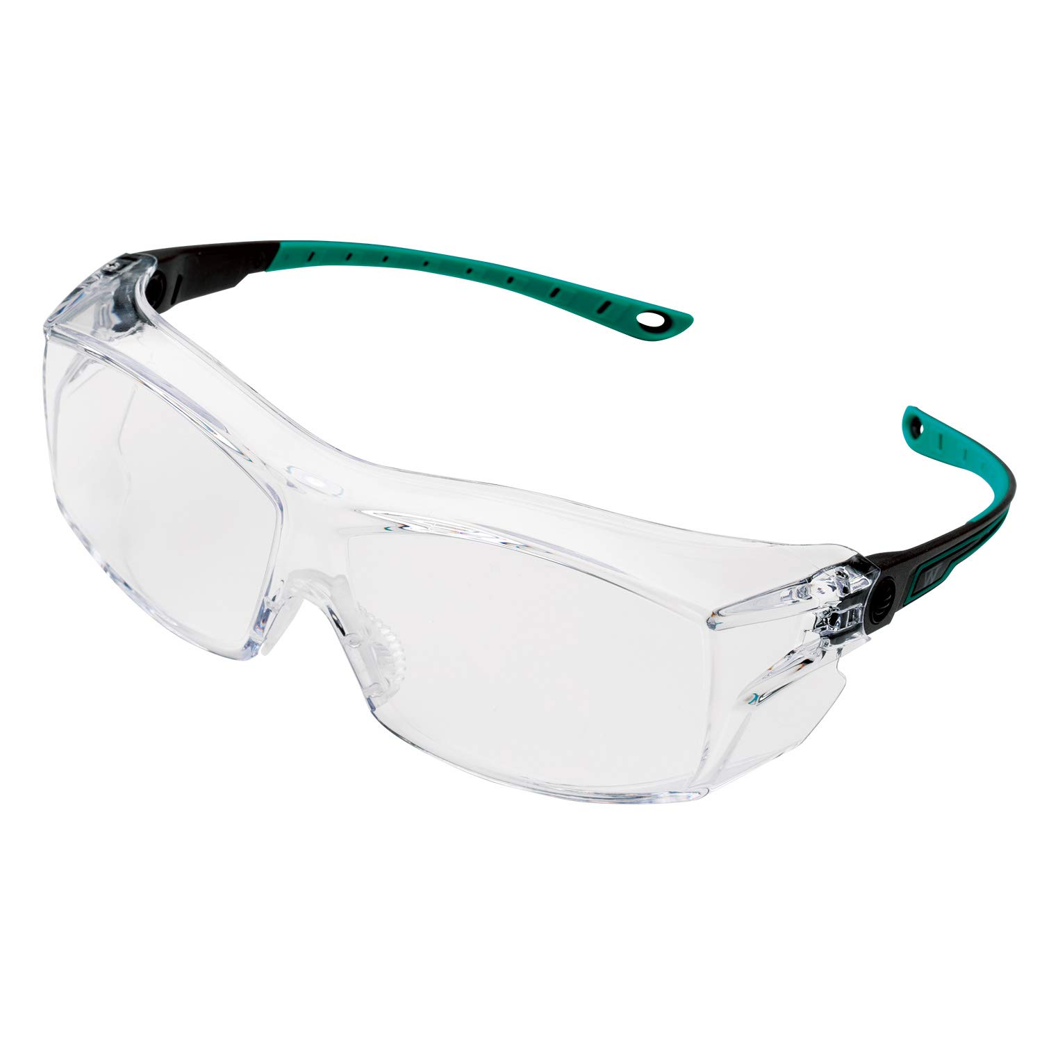 

Midori Anzen Vision Verde Safety Lens Glasses, Over-Glasses Compatible, Double-Sided Anti-Fog Coating, Color Clear, VS-304F