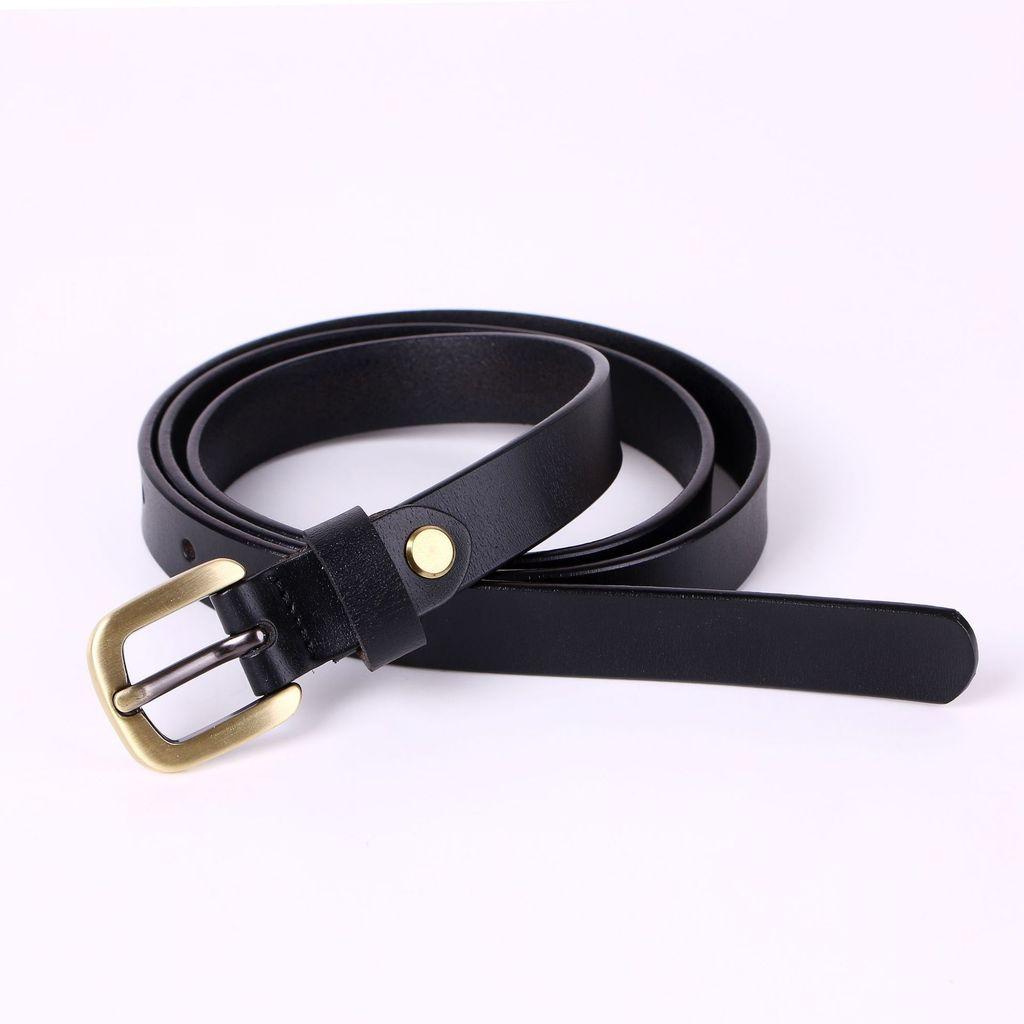 Genuine Leather Waist Belt For Women And Men With Square Buckle Casual Style For Outdoor Wear
