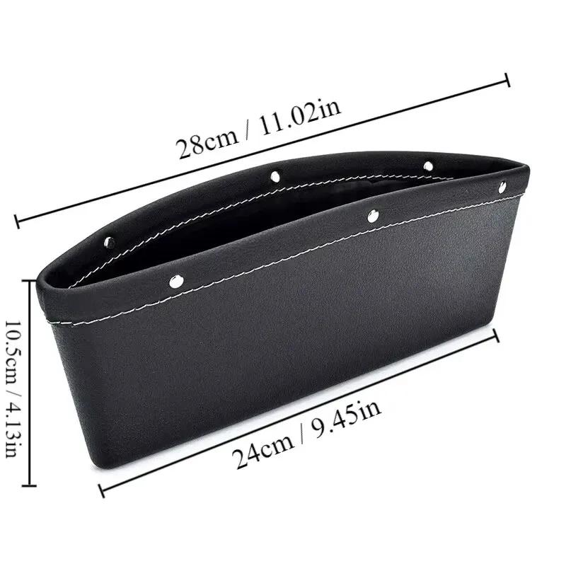 Car Seat Slit Gap Organizer Key/Phone/Co Storage Pocket Car Interior Sundries Bag Pouch Auto Driver Seat Catcher Phone Holder