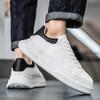 Big head wide last classic versatile spring little white shoes 2025 thick sole heightening lace-up sports men's casual shoes
