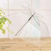 Transparenter Regenschirm, Verdickt und Groß, Automatisch, Transparent, Weiß, Trendig, Unisex, Langer Gerader Griff, Staffelei zum Malen