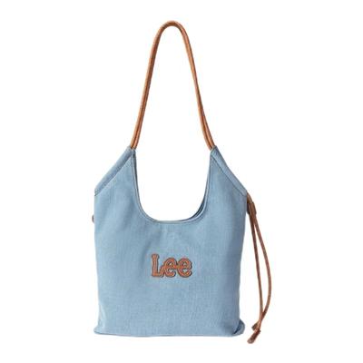 Korean Style Sweet Casual Lazy Minimalist Versatile Tote Bag Women Bags Denim-Blue Cream LE240079M-539