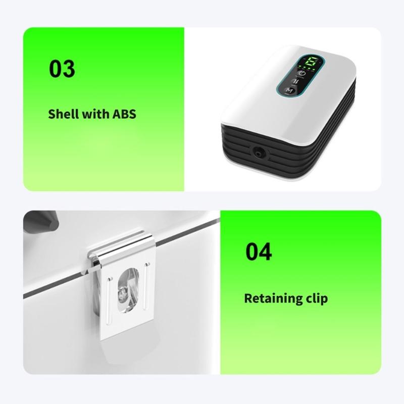 High Efficiency USB Oxygen Pump for Fishtanks with Efficient Output ABS Plastic Construction Low Noise Design Air Pumps