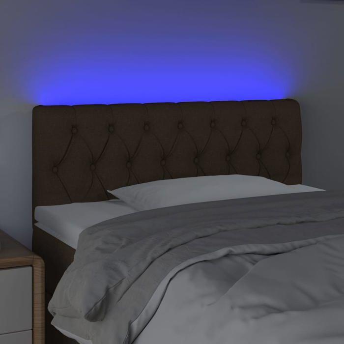 VidaXL LED Headboard Bedroom Furniture Single Bed Accessory Headboard Interior Dark Brown 3121933