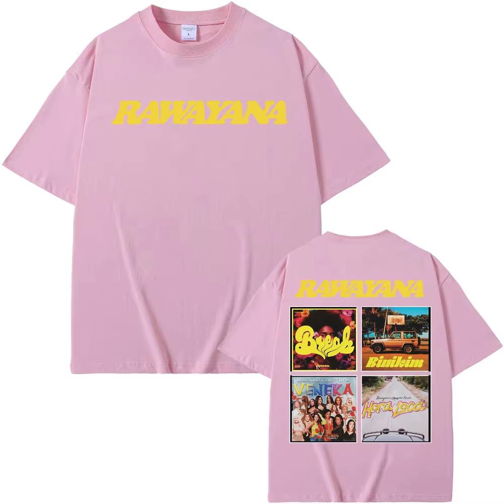 

2026 Band Rawayana Album Tour Cover Tshirts for Men Women Harajuku Hip Hop High Street T Shirt Pure Cotton Comfort Ins L
