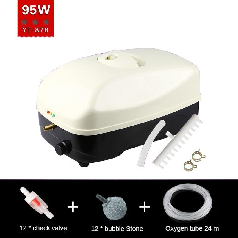 High Power Fish Tank Oxygen Air Pump Aquarium AC/DC Dual Purpose Aerator Pump Aquaculture Silent Oxygenator
