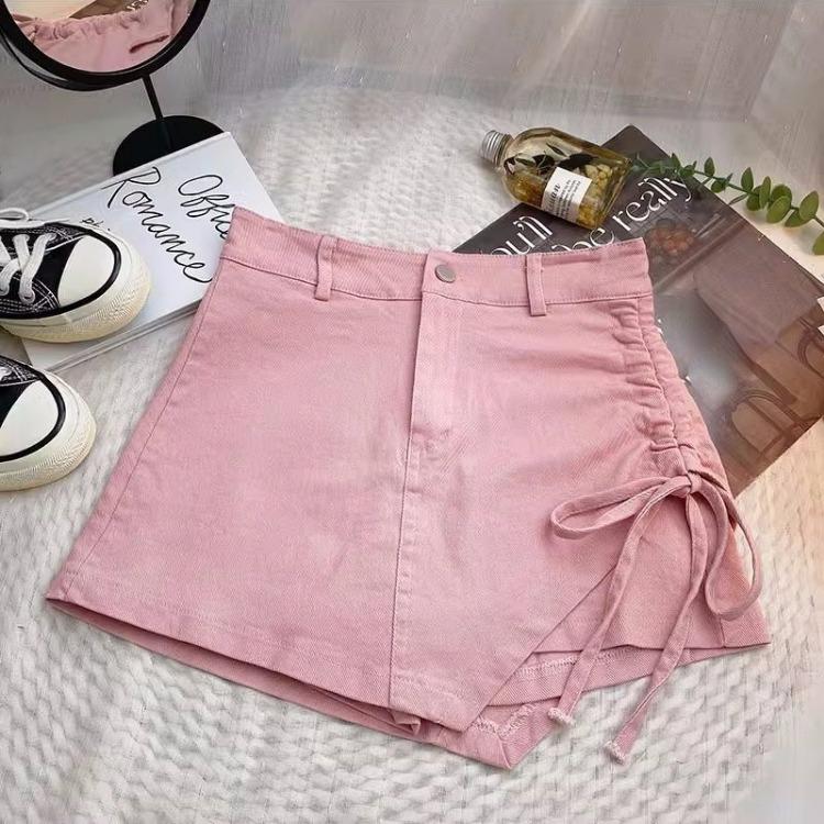 Spodnie w stylu vintage z wysokim stanem i spódnicą w kolorze khaki dla modnych kobiet